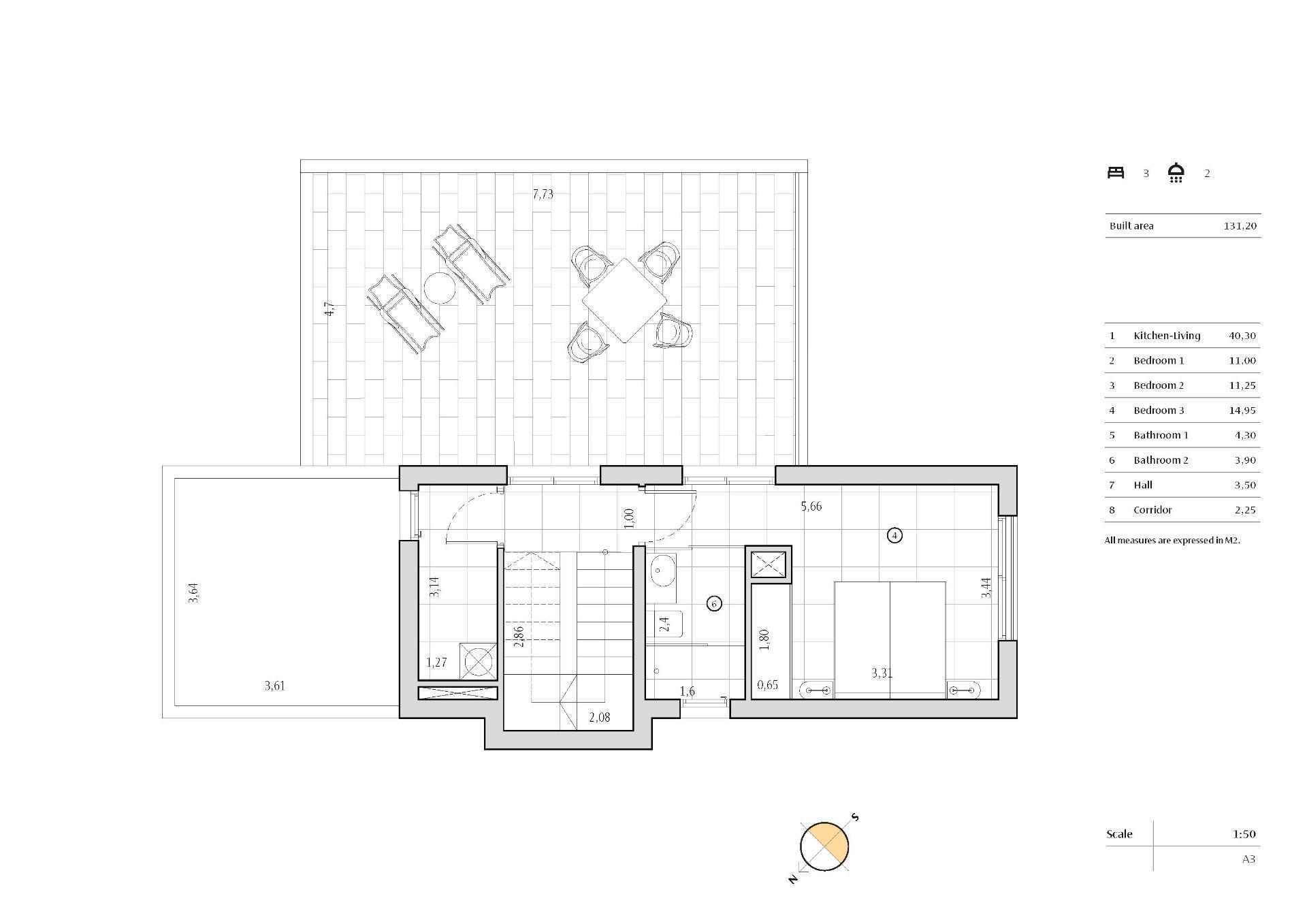 New build villas in Algorfa, featuring 3 bedrooms, 2 bathrooms, open plan kitchen with living area, large windows with terrace, pool access, and parking space. Access to high-quality services and close to beaches.